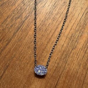 Purple Druzy Pendant Necklace